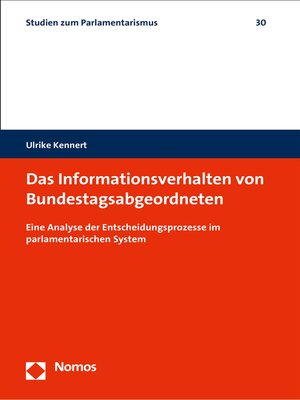cover image of Das Informationsverhalten von Bundestagsabgeordneten